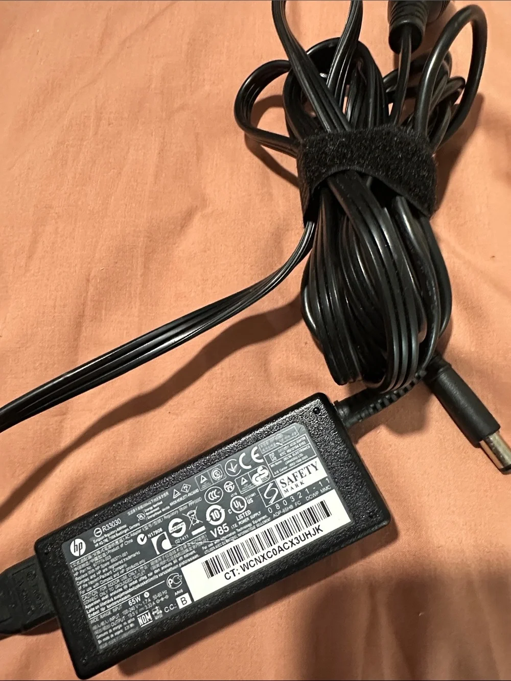 HP Black AC Adapter with Cord - Travel Friendly, Small & Lightweight